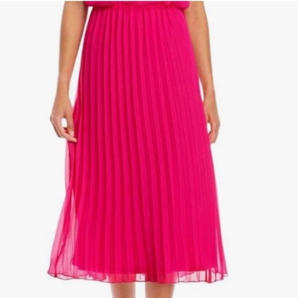 Sam Edelman NWT Women's Sleeveless Pleated Chiffon Maxi Dress S Workwear Office - Picture 9 of 15